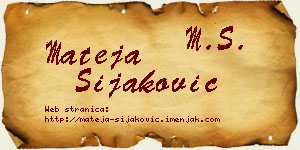 Mateja Šijaković vizit kartica